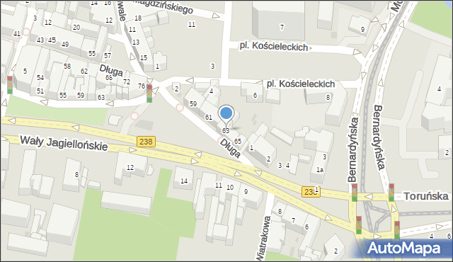 Bydgoszcz, Długa, 63, mapa Bydgoszczy