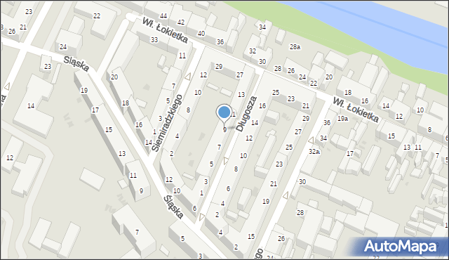 Bydgoszcz, Długosza Jana, ks., 9, mapa Bydgoszczy