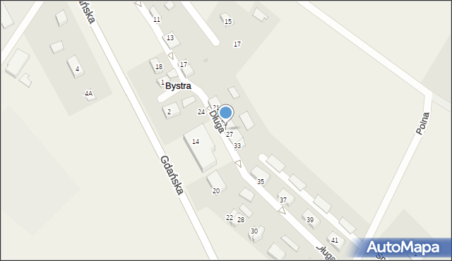 Bystra, Długa, 25, mapa Bystra