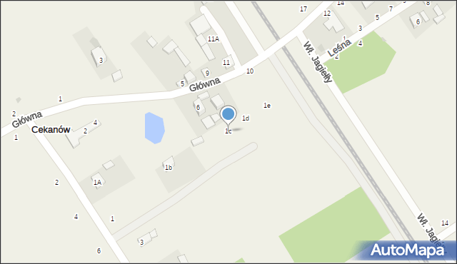 Cekanów, Długa, 1c, mapa Cekanów