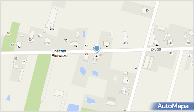 Chechło Pierwsze, Długa, 47, mapa Chechło Pierwsze