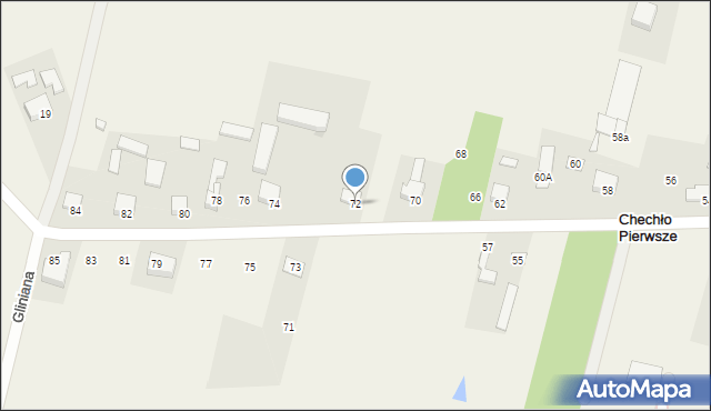 Chechło Pierwsze, Długa, 72, mapa Chechło Pierwsze