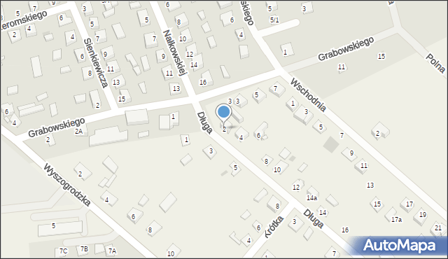 Chodkowo-Działki, Długa, 2, mapa Chodkowo-Działki