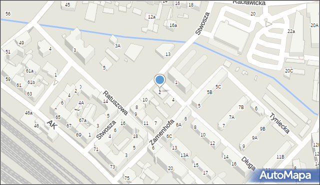 Chorzów, Długa, 2, mapa Chorzów