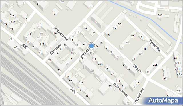 Chorzów, Długa, 6C, mapa Chorzów