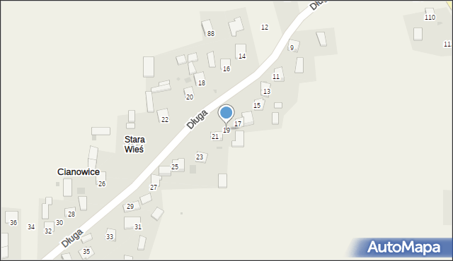 Cianowice, Długa, 19, mapa Cianowice