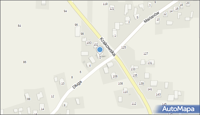 Cianowice, Długa, 2, mapa Cianowice