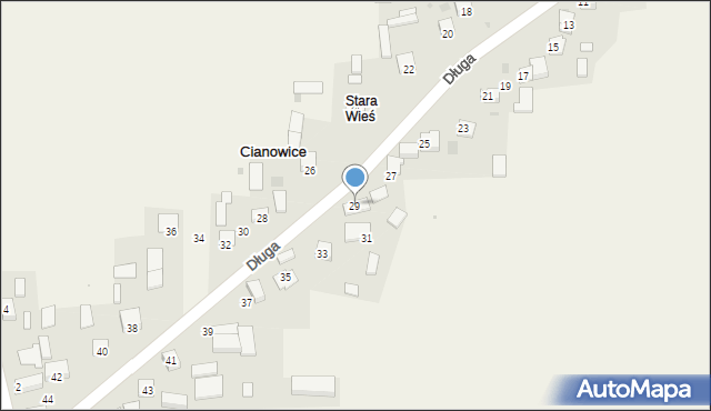 Cianowice, Długa, 29, mapa Cianowice
