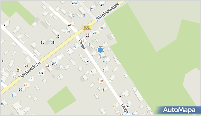 Ciechanowiec, Długa, 3B, mapa Ciechanowiec