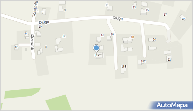 Czaniec, Długa, 14a, mapa Czaniec