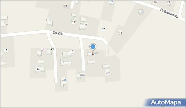 Czaniec, Długa, 20, mapa Czaniec