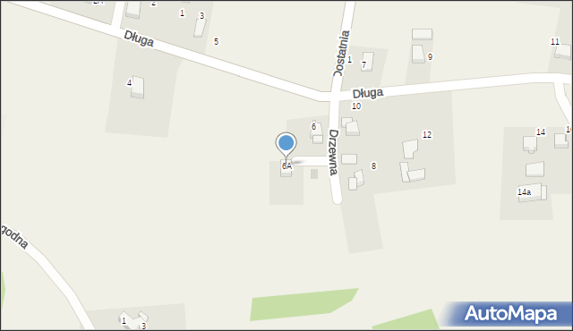 Czaniec, Długa, 6A, mapa Czaniec