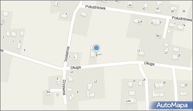 Czaniec, Długa, 9, mapa Czaniec