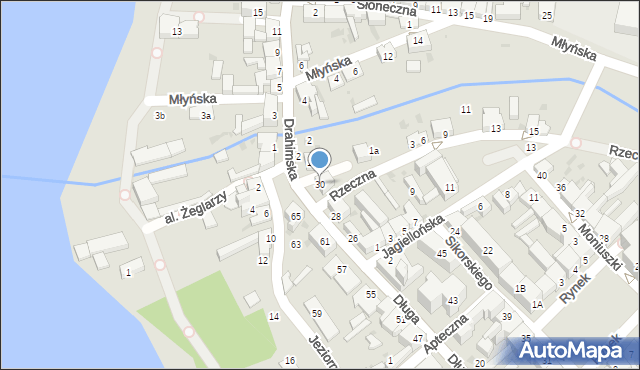 Czaplinek, Długa, 30, mapa Czaplinek