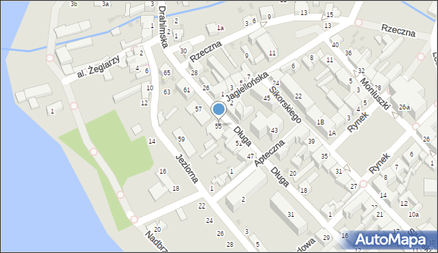 Czaplinek, Długa, 55, mapa Czaplinek