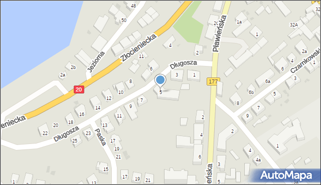 Czaplinek, Długosza Jana, 5, mapa Czaplinek