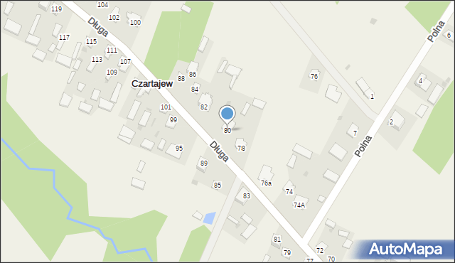Czartajew, Długa, 80, mapa Czartajew