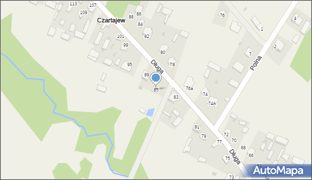 Czartajew, Długa, 85, mapa Czartajew