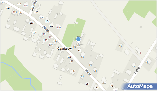 Czartajew, Długa, 86, mapa Czartajew