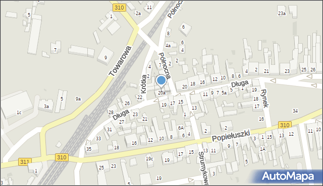 Czempiń, Długa, 20a, mapa Czempiń