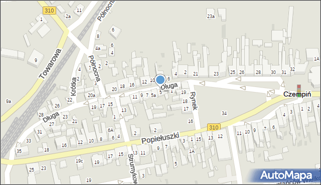 Czempiń, Długa, 5, mapa Czempiń