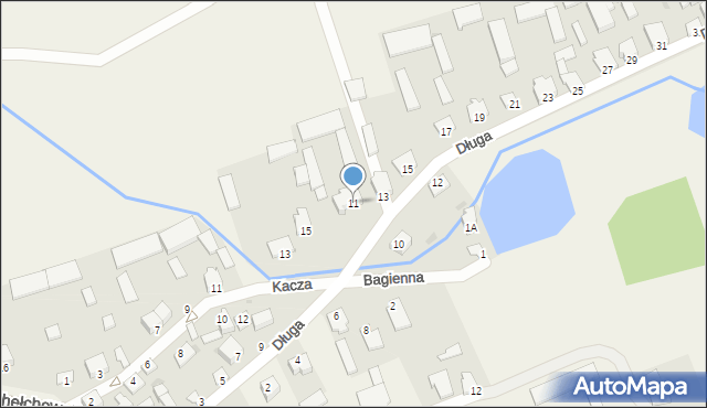 Czernice Borowe, Długa, 11, mapa Czernice Borowe