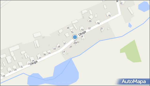 Czernice Borowe, Długa, 16A, mapa Czernice Borowe
