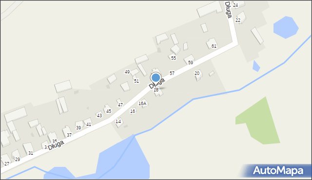 Czernice Borowe, Długa, 18, mapa Czernice Borowe