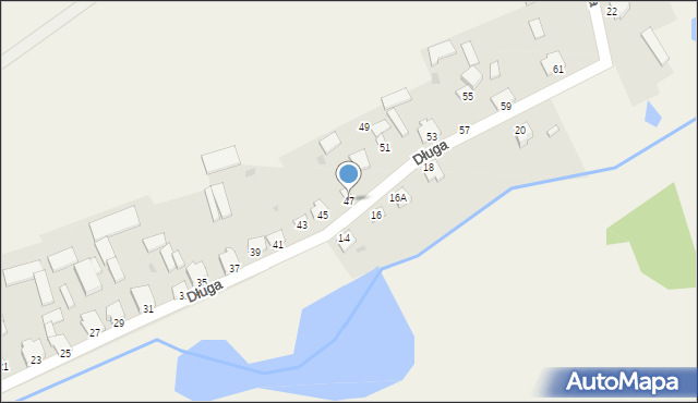 Czernice Borowe, Długa, 47, mapa Czernice Borowe