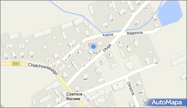 Czernice Borowe, Długa, 7, mapa Czernice Borowe