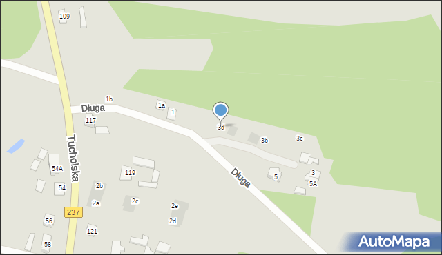 Czersk, Długa, 3d, mapa Czersk