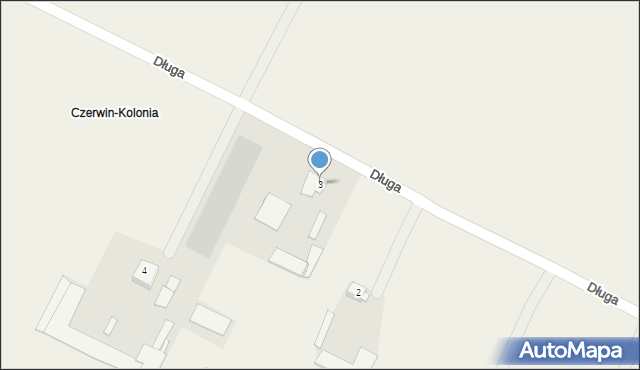 Czerwin, Długa, 3, mapa Czerwin