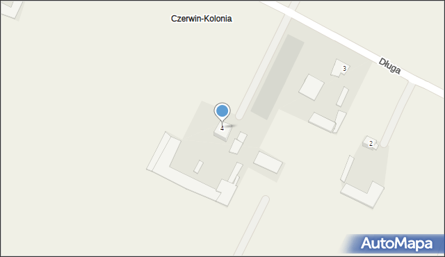 Czerwin, Długa, 4, mapa Czerwin