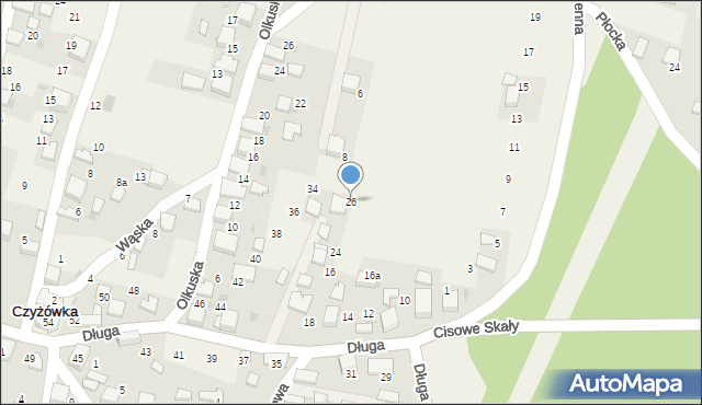 Czyżówka, Długa, 26, mapa Czyżówka