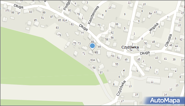 Czyżówka, Długa, 65A, mapa Czyżówka