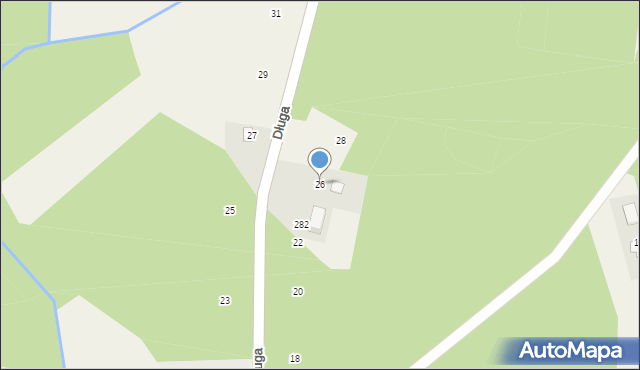 Dąbrowa Szlachecka, Długa, 26, mapa Dąbrowa Szlachecka