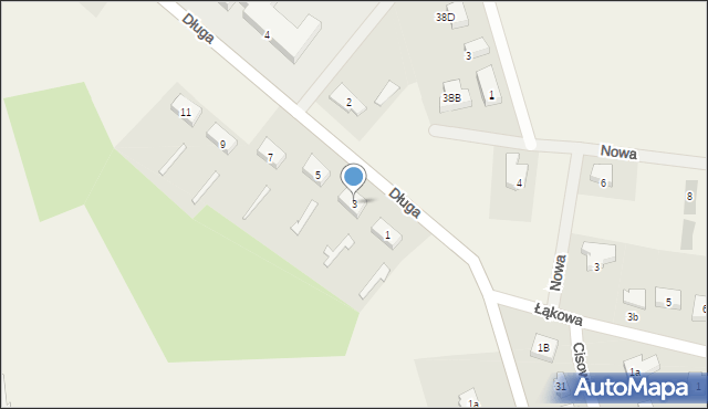 Dąbrówka Tczewska, Długa, 3, mapa Dąbrówka Tczewska