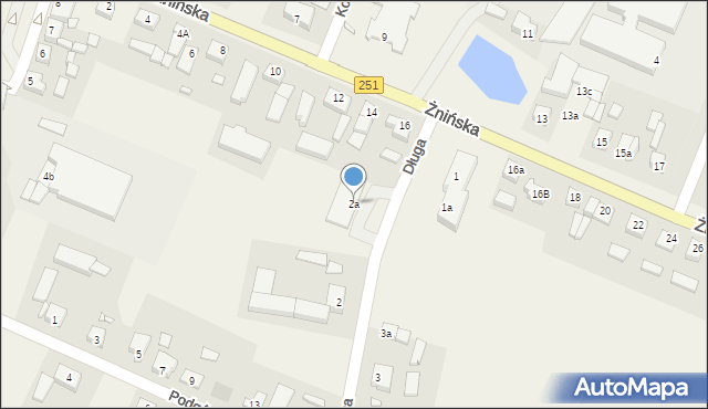 Damasławek, Długa, 2a, mapa Damasławek