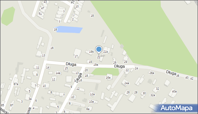 Dęblin, Długa, 21, mapa Dęblin