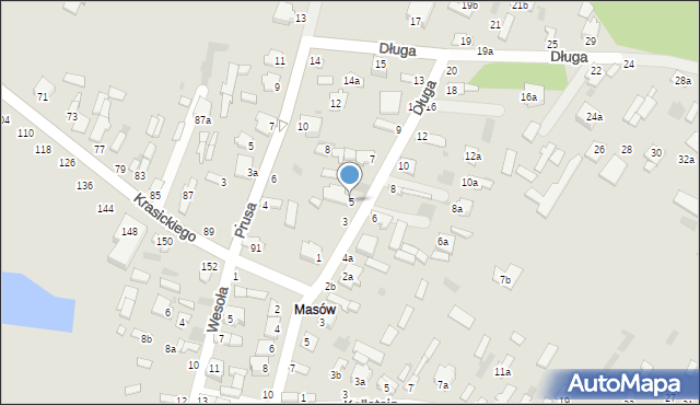 Dęblin, Długa, 5, mapa Dęblin