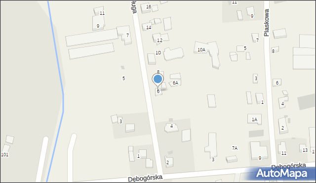Dębogórze-Wybudowanie, Długa, 6, mapa Dębogórze-Wybudowanie