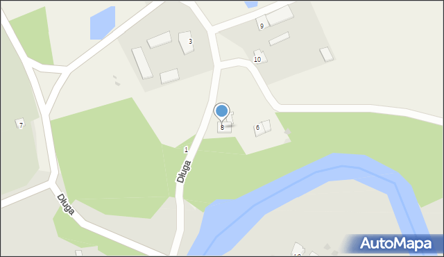 Długa, Długa, 8, mapa Długa