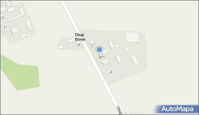 Długi Borek, Długi Borek, 18, mapa Długi Borek