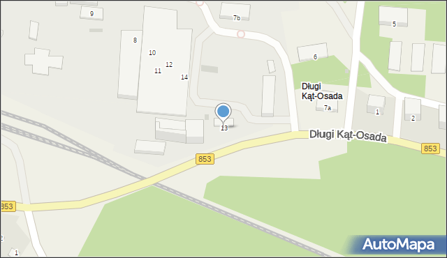 Długi Kąt-Osada, Długi Kąt-Osada, 13, mapa Długi Kąt-Osada