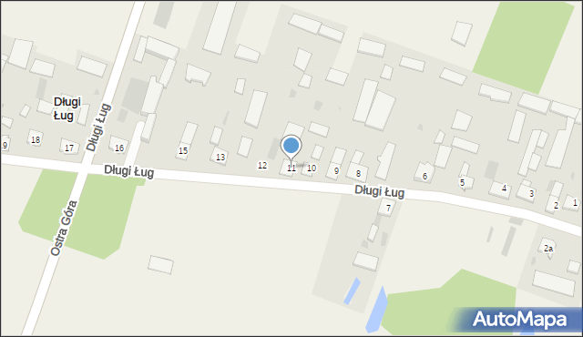 Długi Ług, Długi Ług, 11, mapa Długi Ług