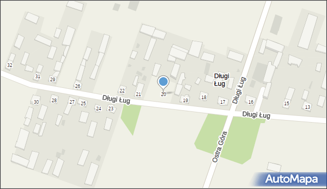 Długi Ług, Długi Ług, 20, mapa Długi Ług