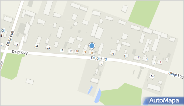 Długi Ług, Długi Ług, 8, mapa Długi Ług