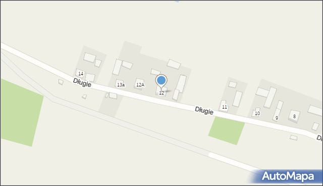 Długie, Długie, 12, mapa Długie