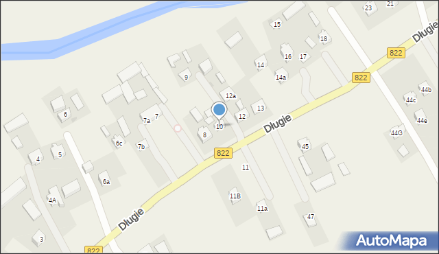 Długie, Długie, 10, mapa Długie