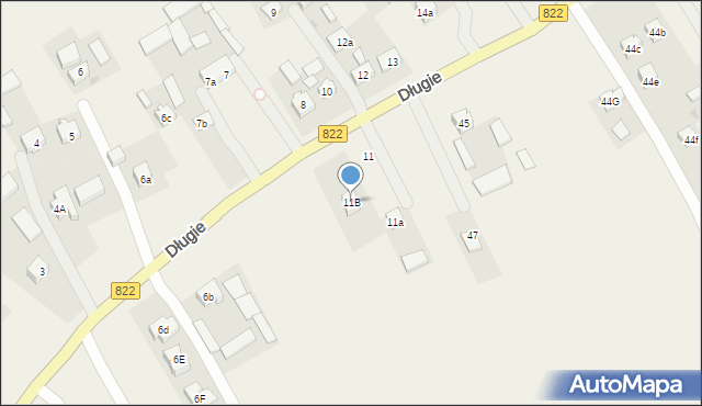 Długie, Długie, 11B, mapa Długie
